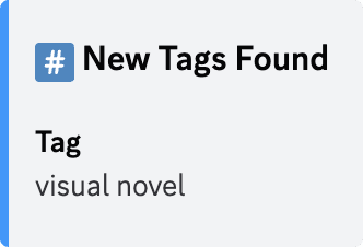 New Tags Found notification