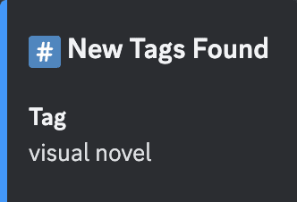 New Tags Found notification