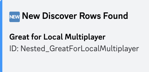 New Rows Found notification